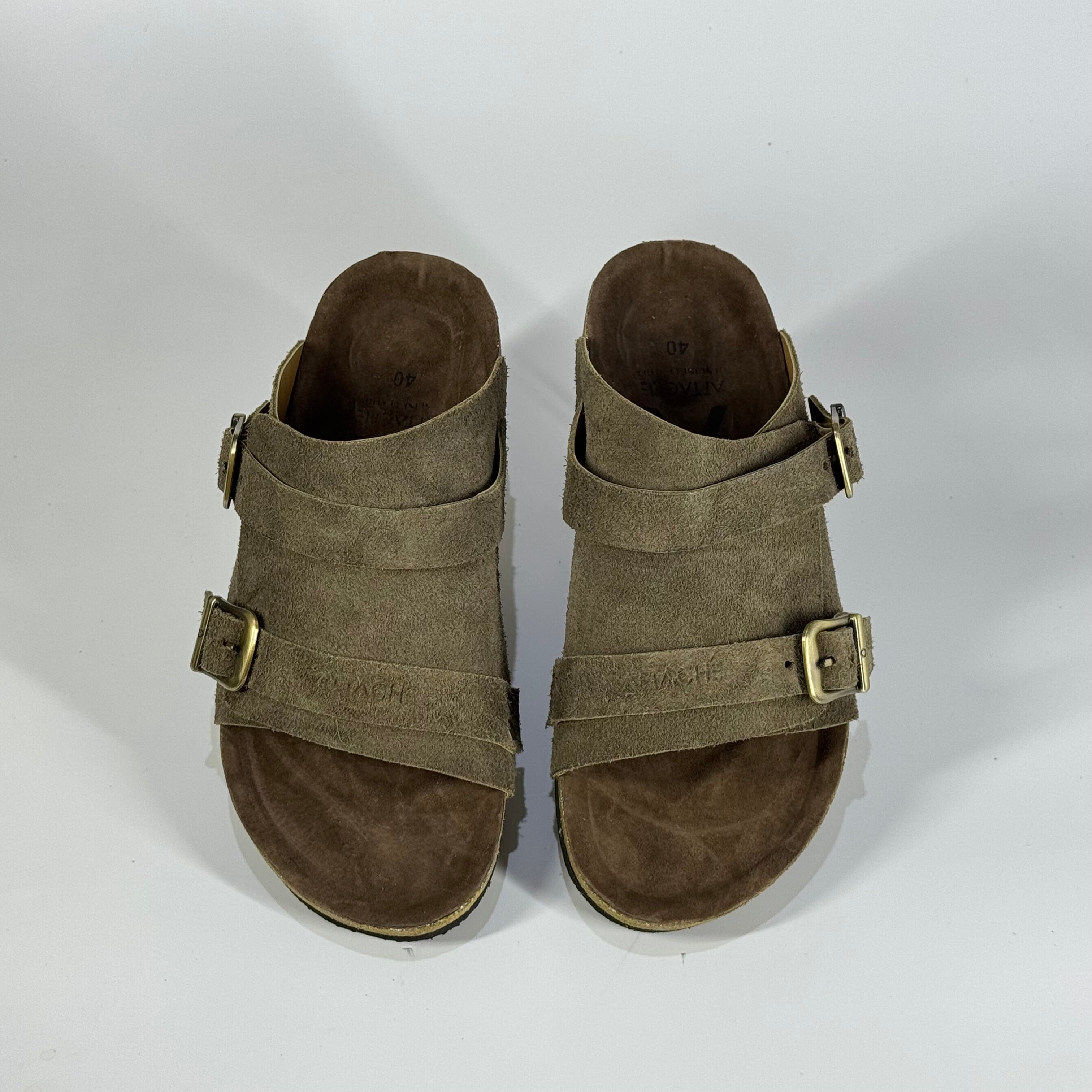 LAST CHANCE SALE: Passeo Double Buckle Genuine Leather "Army Green”