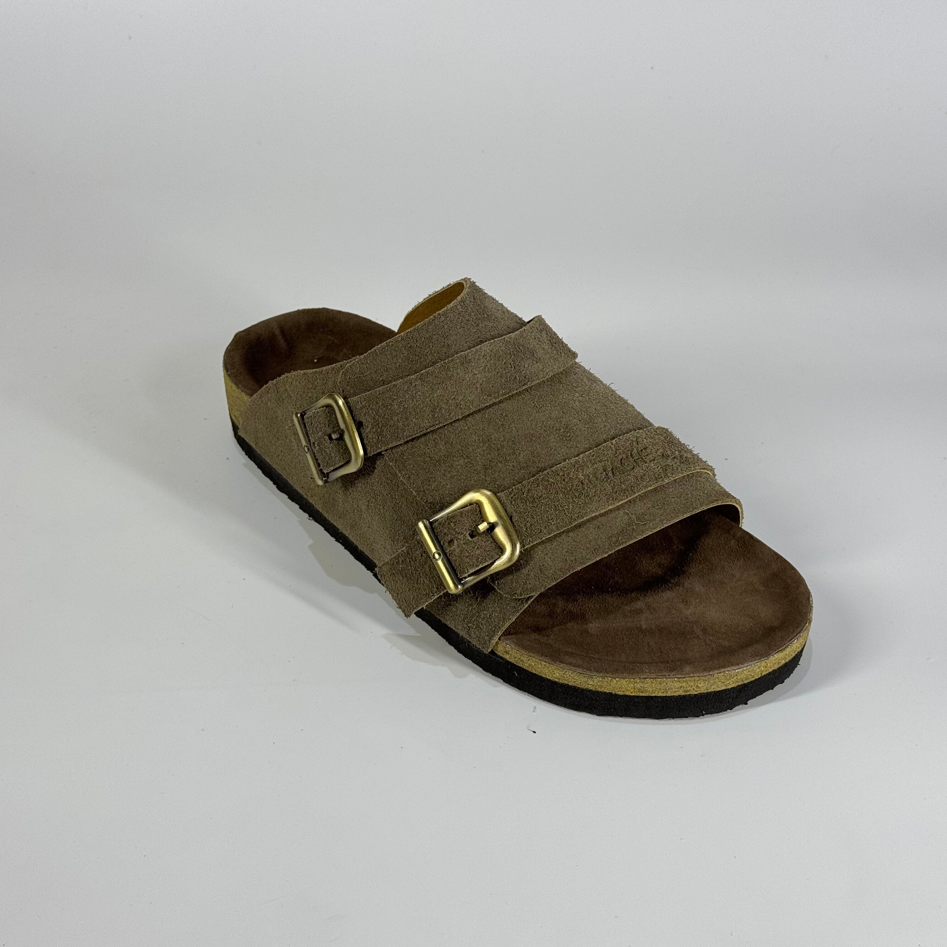 LAST CHANCE SALE: Passeo Double Buckle Genuine Leather "Army Green”