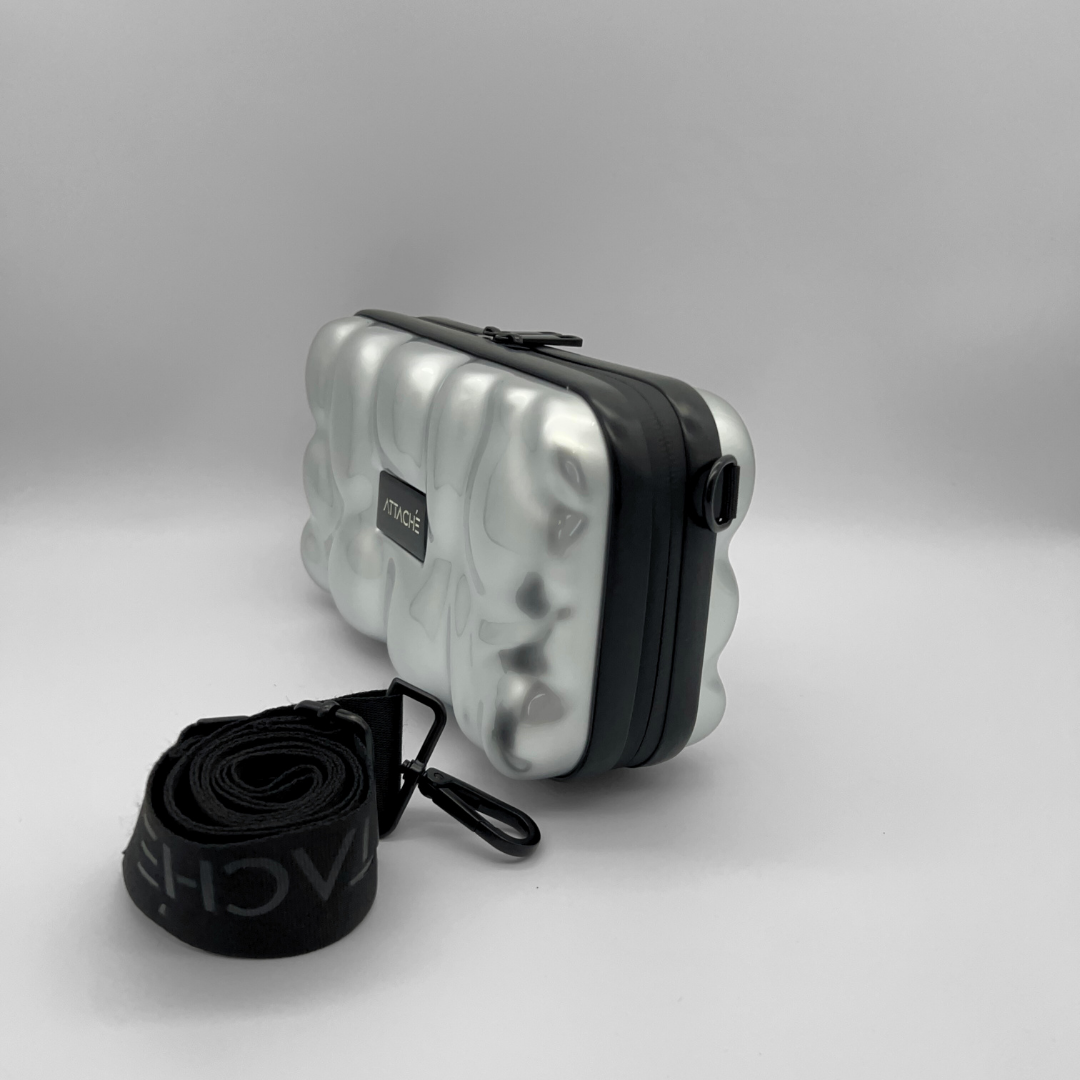 Silver Bubble Mini Luggage Bag