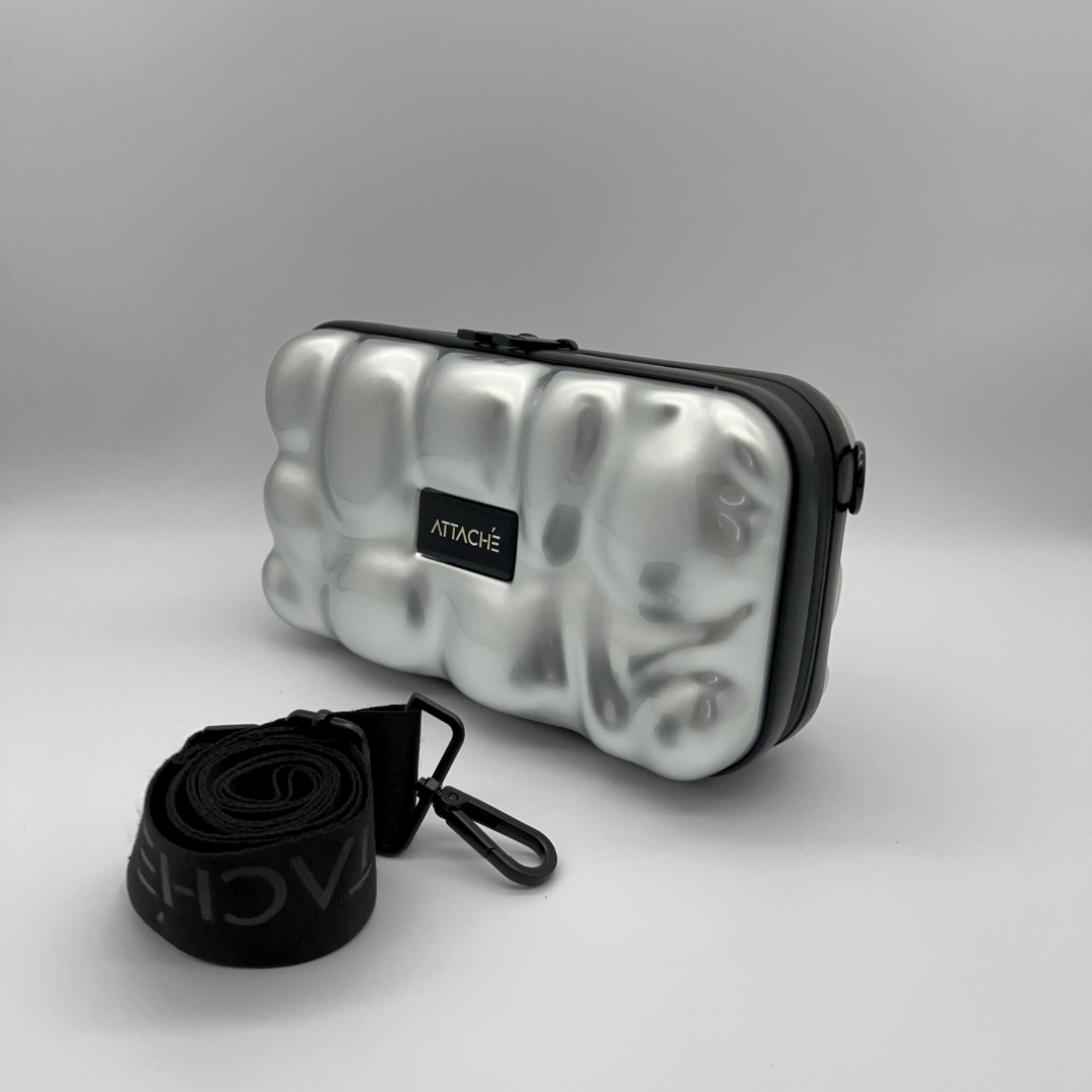 Silver Bubble Mini Luggage Bag