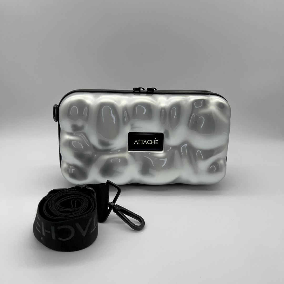 Silver Bubble Mini Luggage Bag