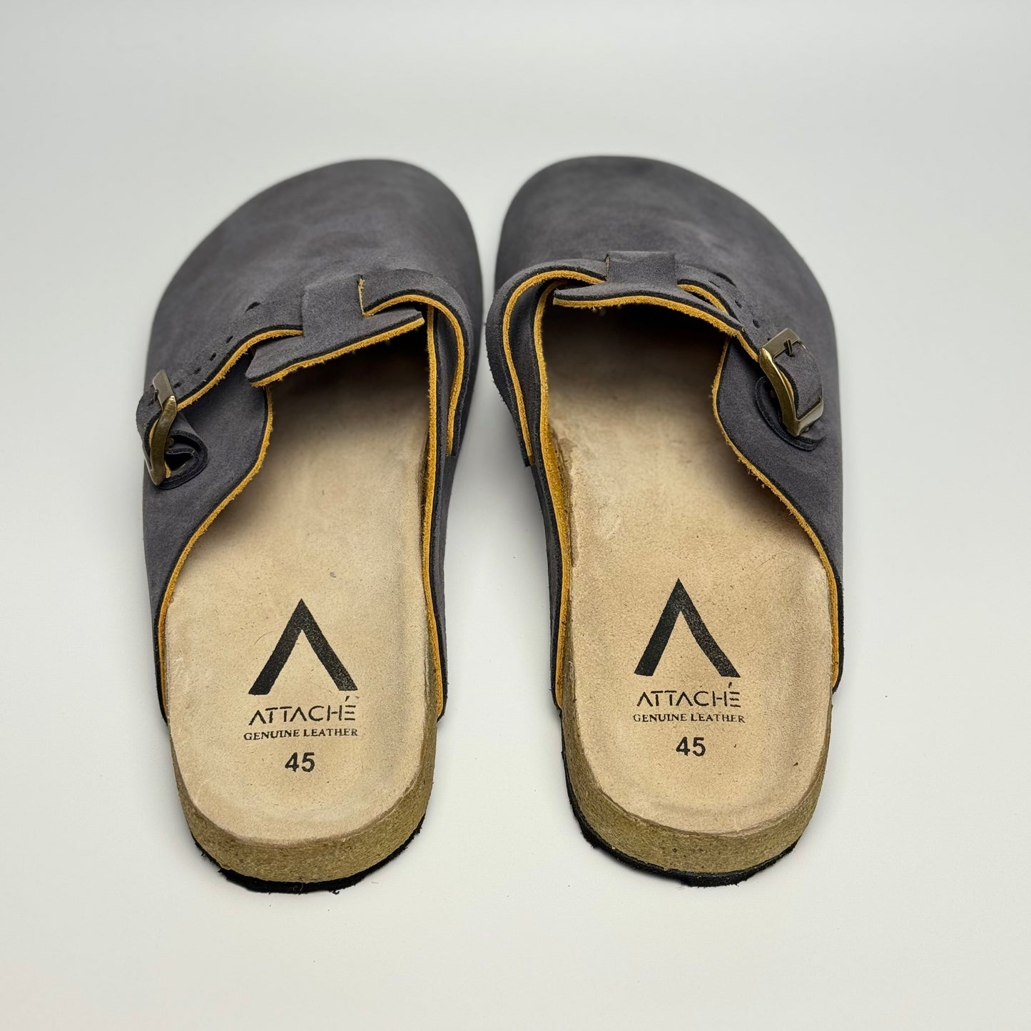 Clogs Premium Genuine Leather Slip-on “Midnight Gray”