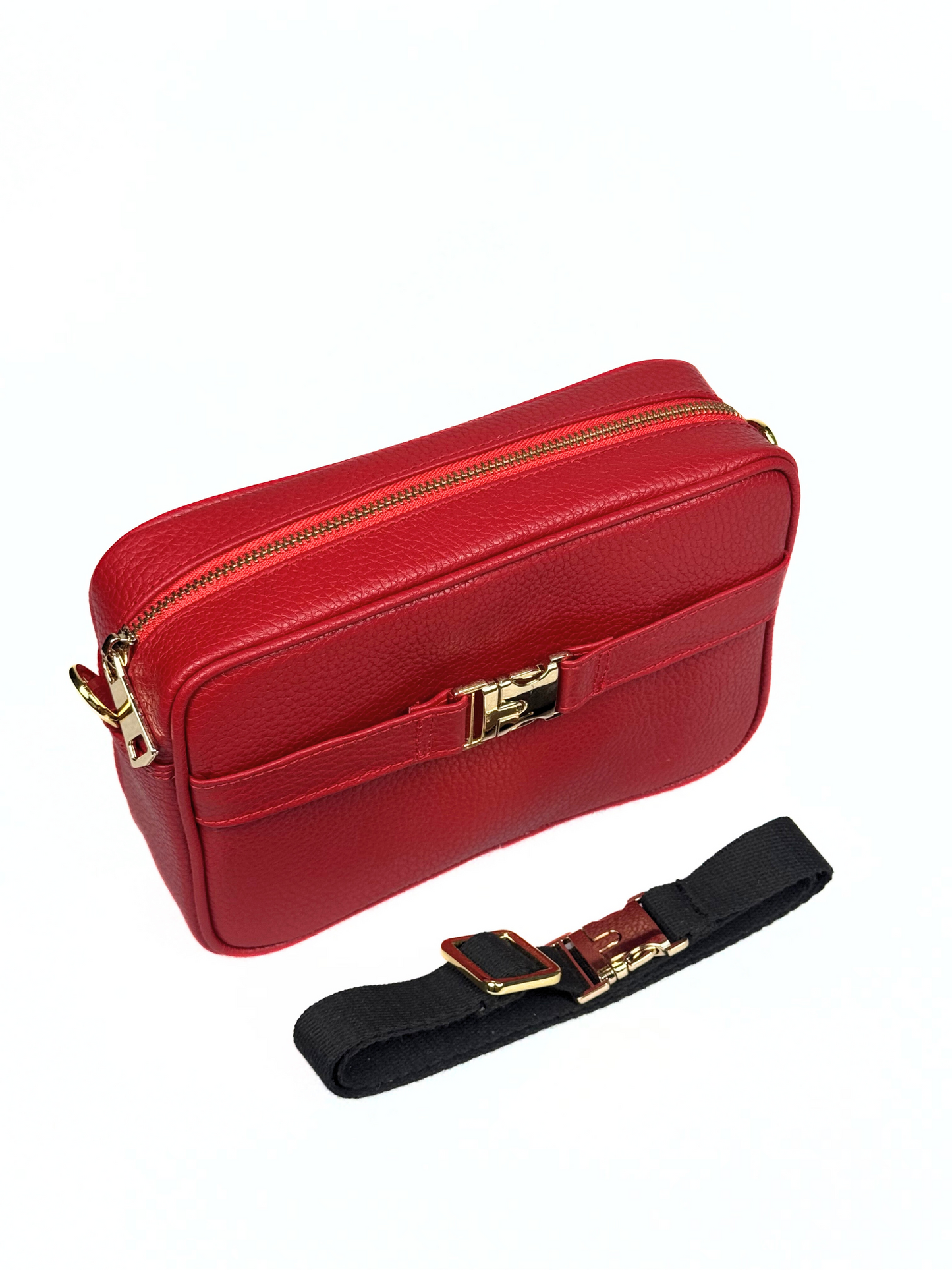 Attaché CNVRT Convertible 3-in-1 Genuine Leather Bag in Red