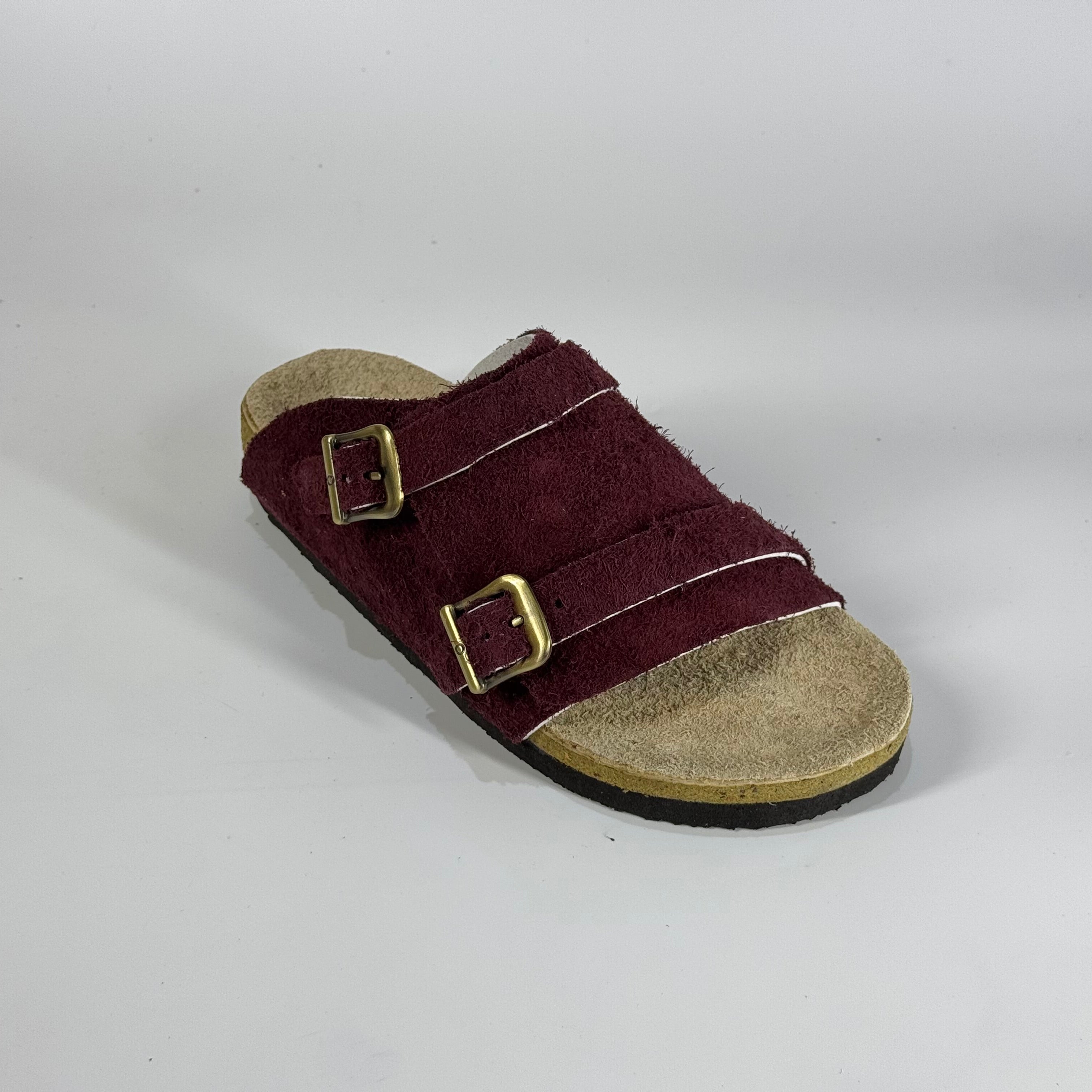 LAST CHANCE SALE: Passeo Double Buckle Genuine Leather "Maroon"