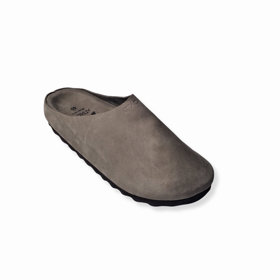 Gray MULE Genuine Goat Leather