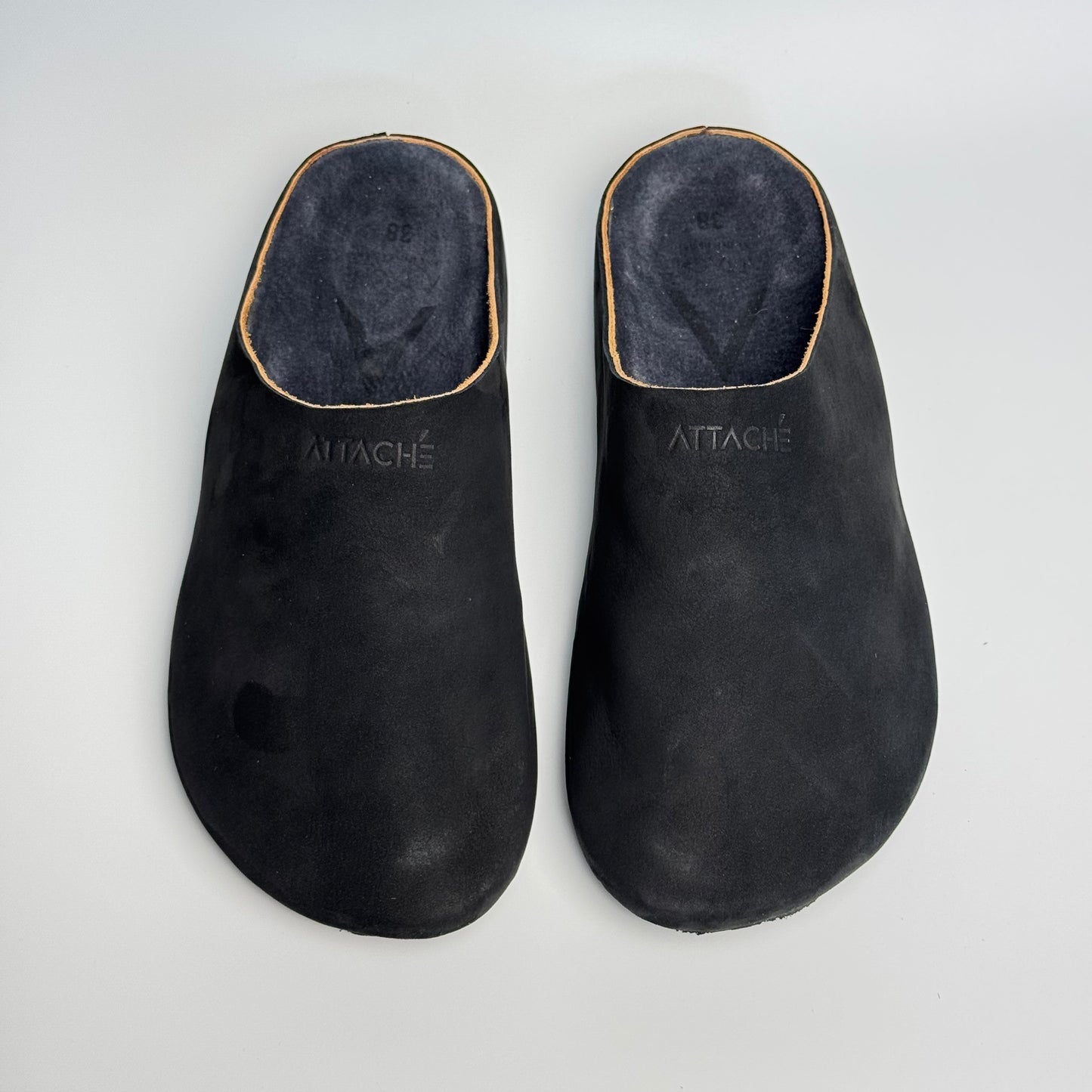Mule Premium “Black Nubuck Leather”