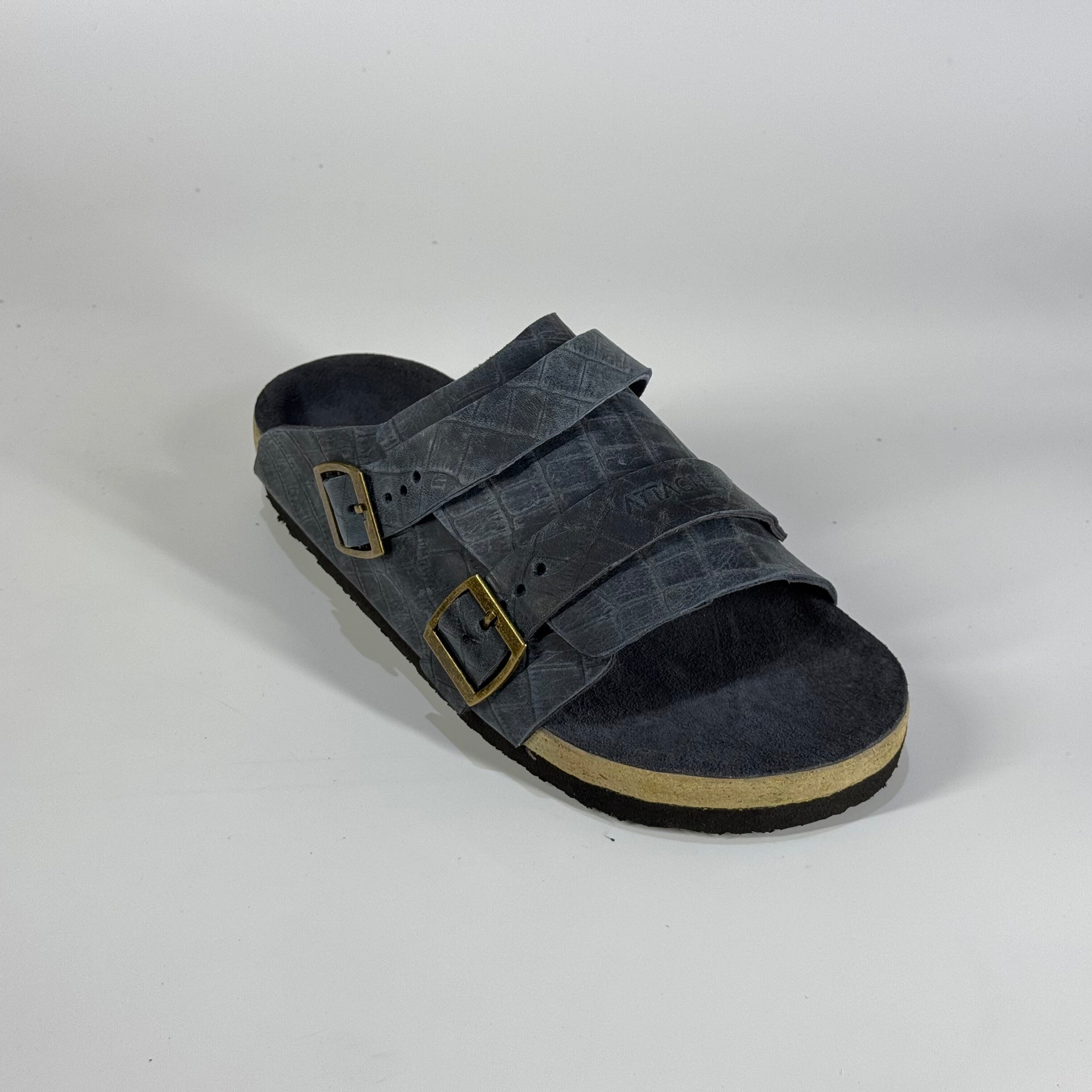 LAST CHANCE SALE: Passeo Double Buckle Genuine Leather "Midnight Navy"