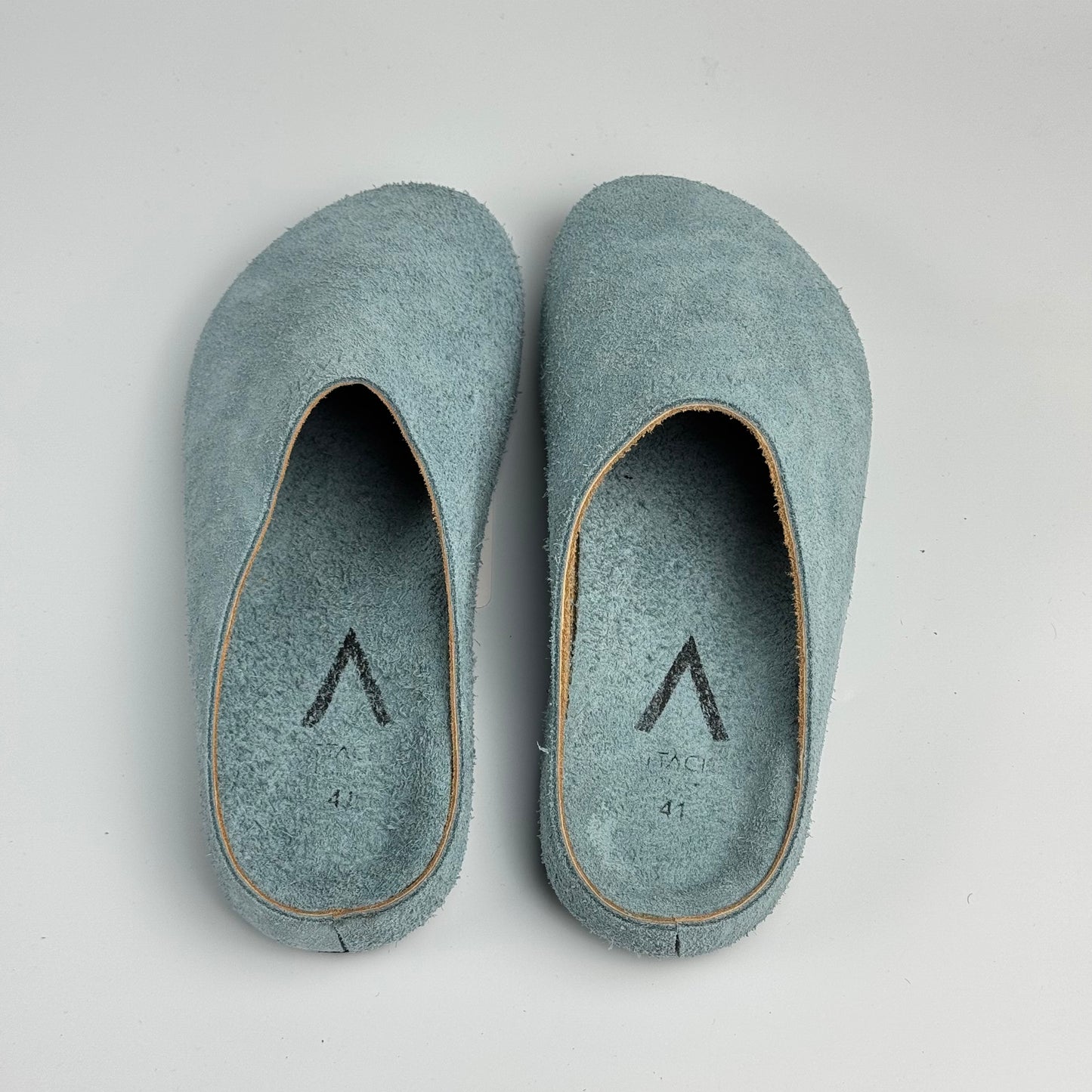 Premium Mule Genuine Suede Leather “Vintage Aqua Limited”