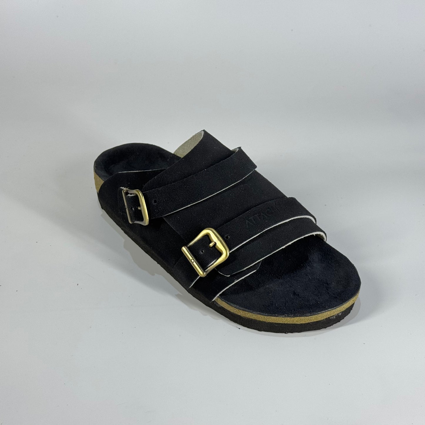 Passeo Double Buckle Genuine Leather Slip-on "Blackout"