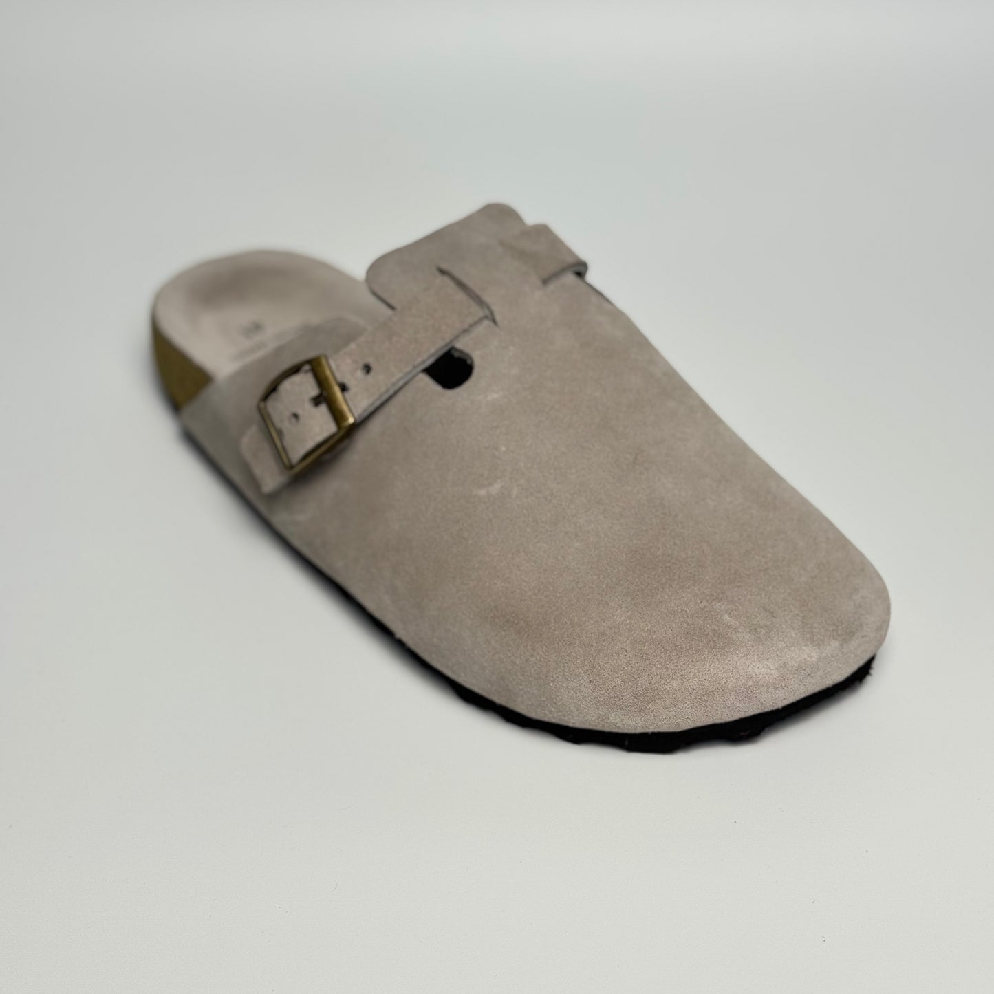 Clogs Premium Genuine Leather Slip-on “Taupe”