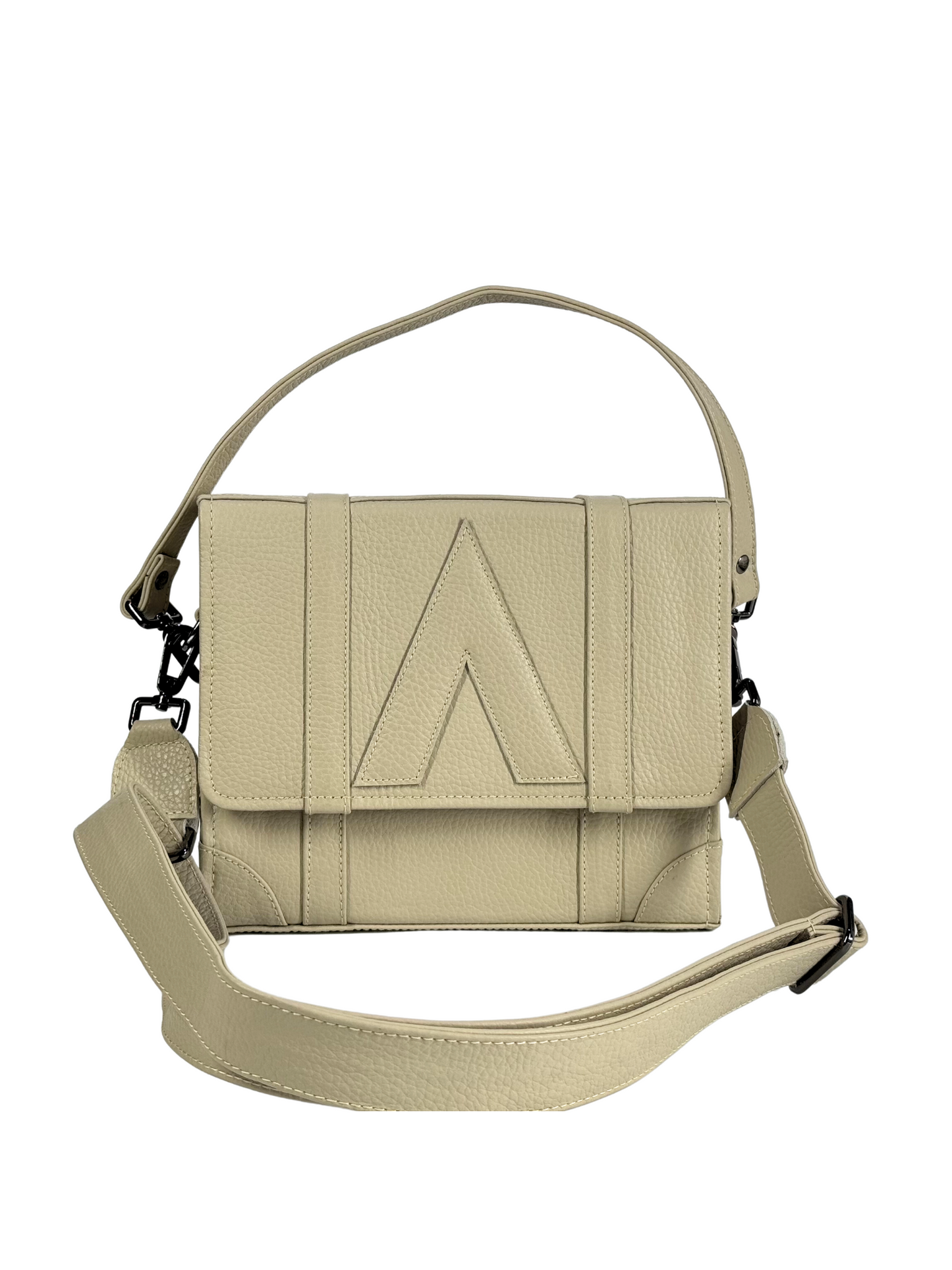 Attaché Case LX – Dual Strap Genuine Leather Bag in OffWhite