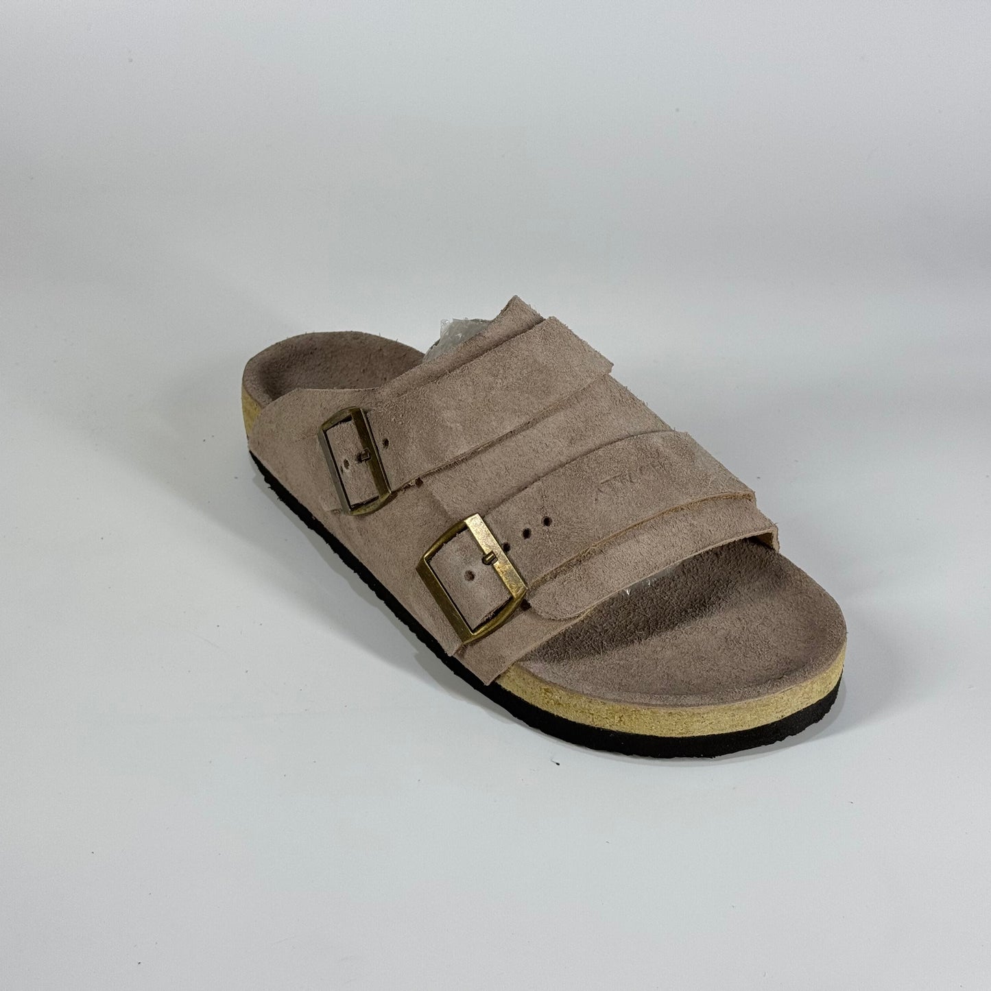 Passeo Double Buckle Genuine Leather Slip-on “Taupe”