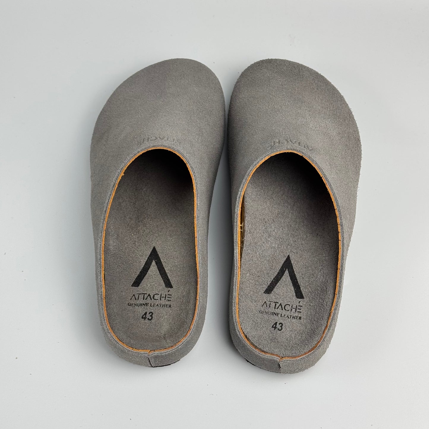 Premium Mule Genuine Suede Leather “Gray Suede V2”
