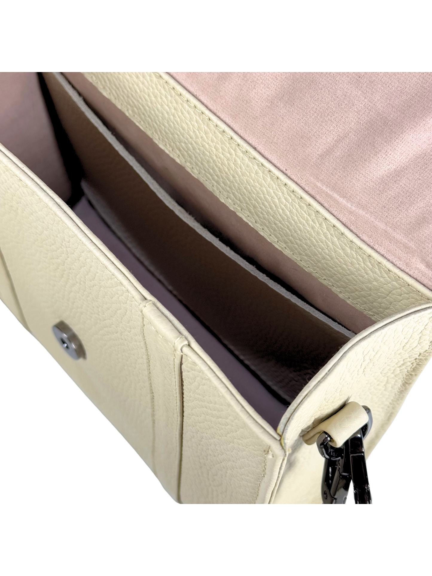 Attaché Case LX – Dual Strap Genuine Leather Bag in OffWhite