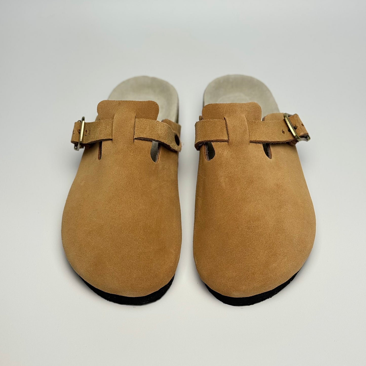 Clogs Premium Genuine Leather Slip-on “Light Tan”