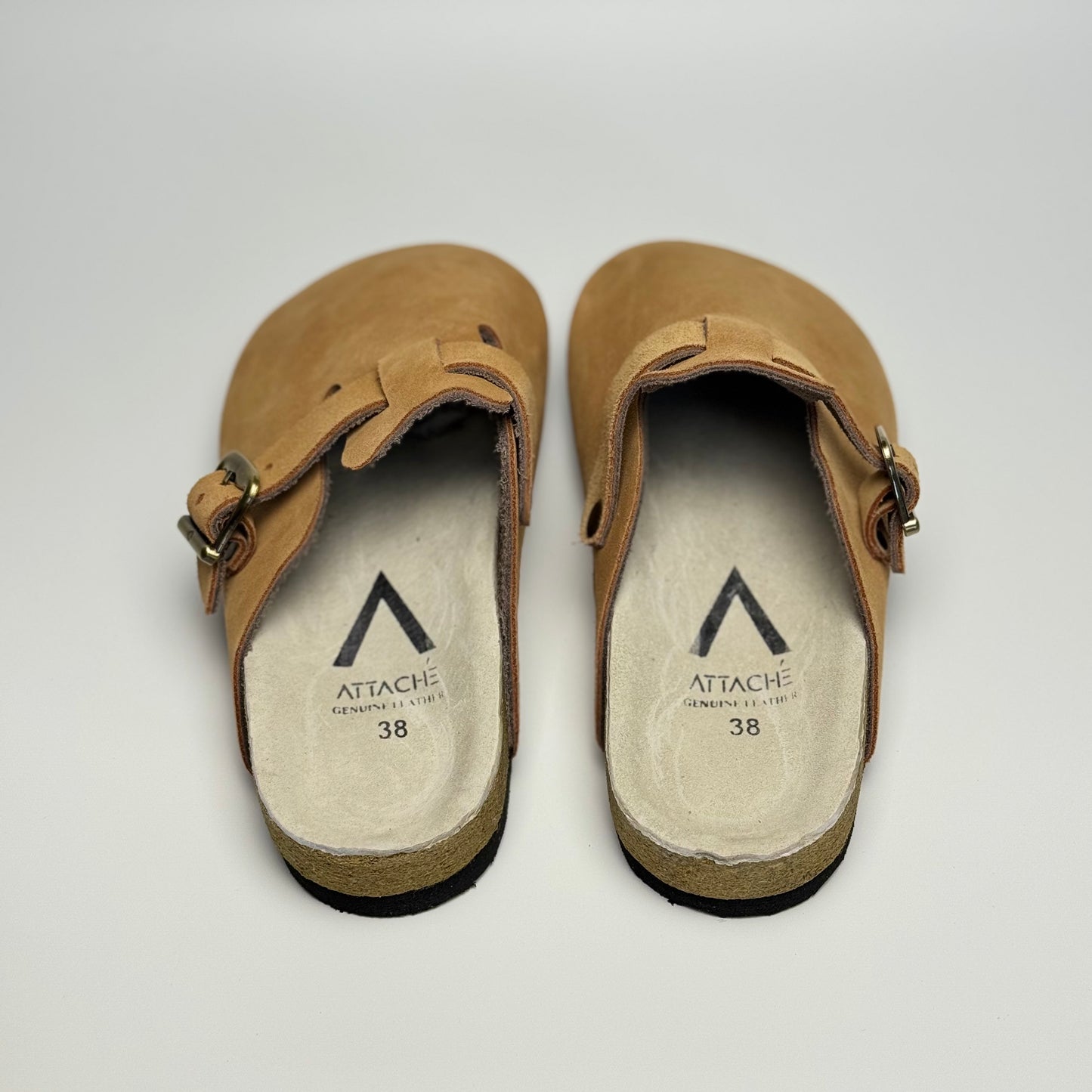 Clogs Premium Genuine Leather Slip-on “Light Tan”