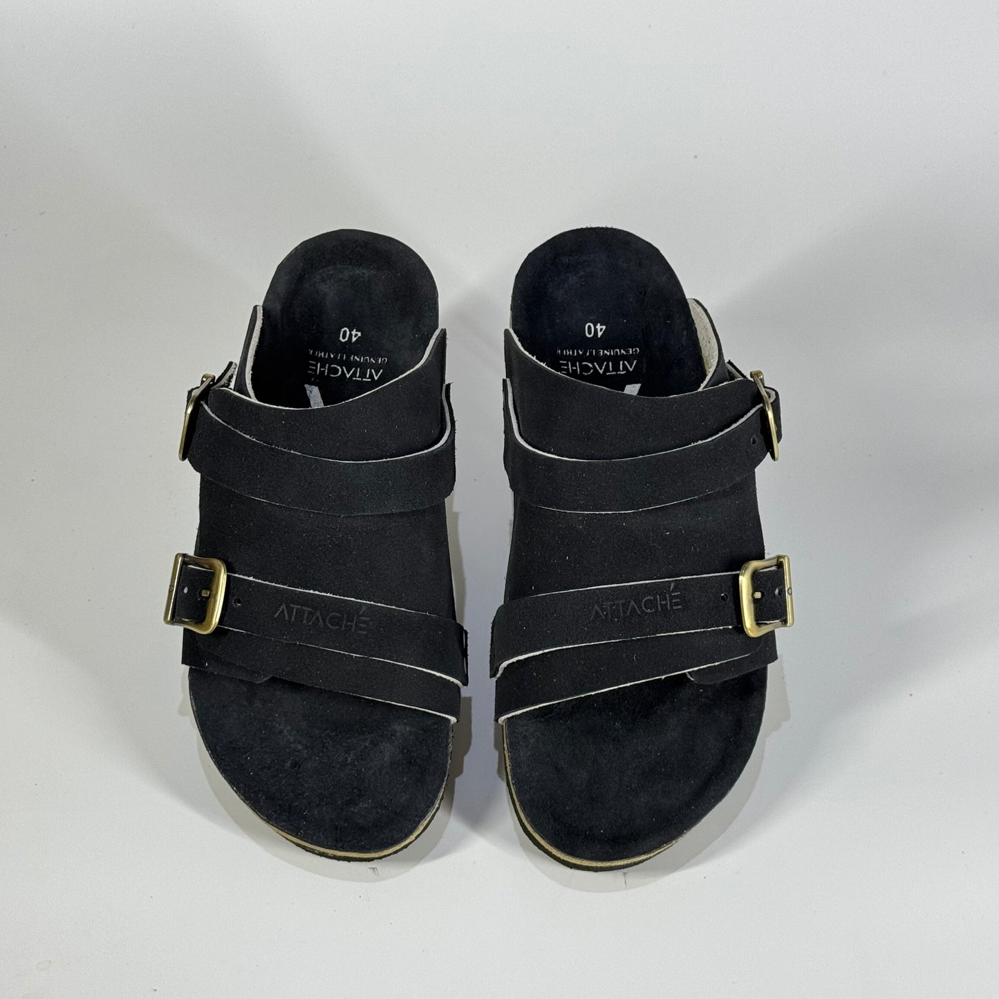 Passeo Double Buckle Genuine Leather Slip-on "Blackout"
