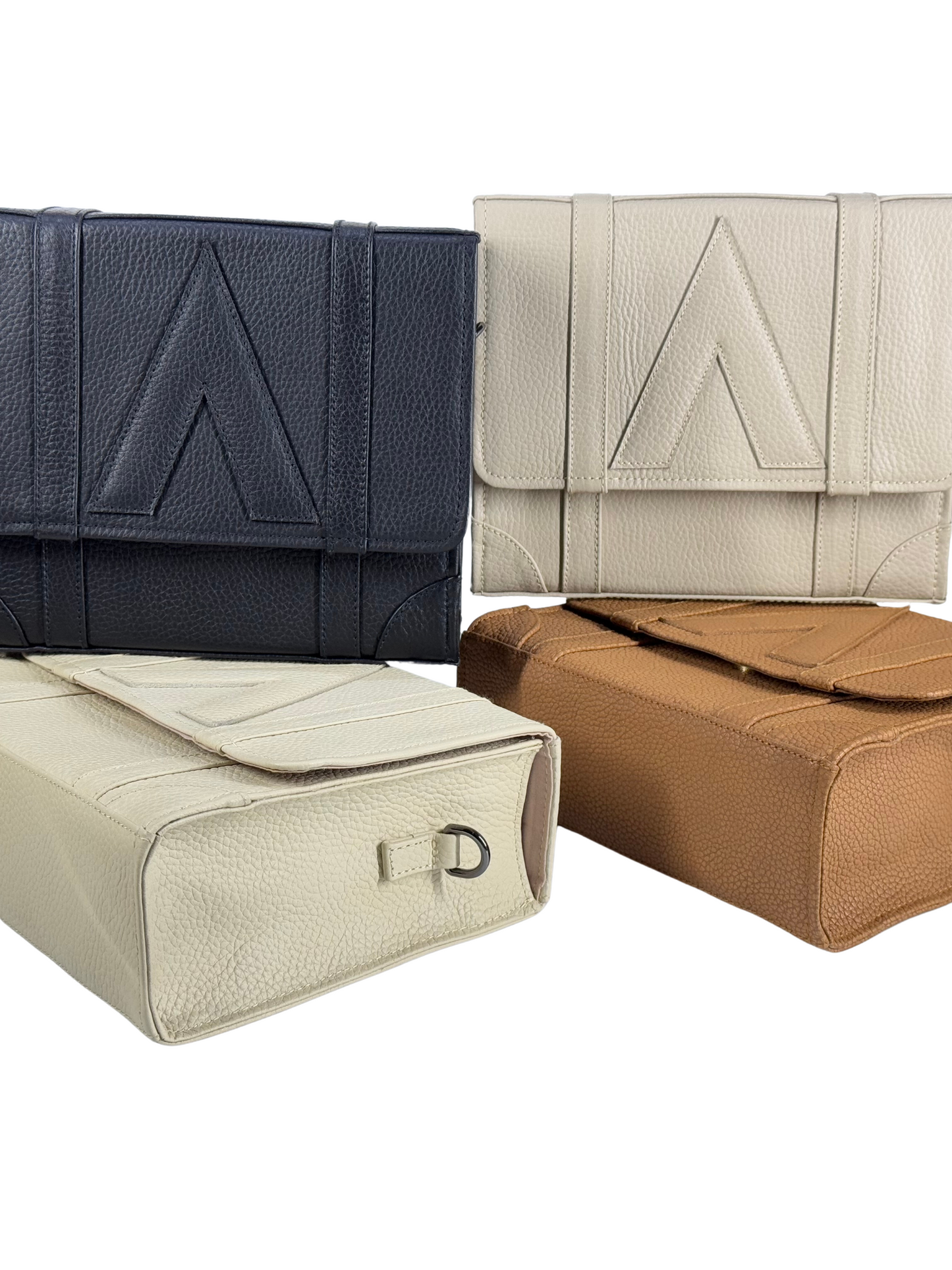 Attaché Case LX – Dual Strap Genuine Leather Bag in OffWhite