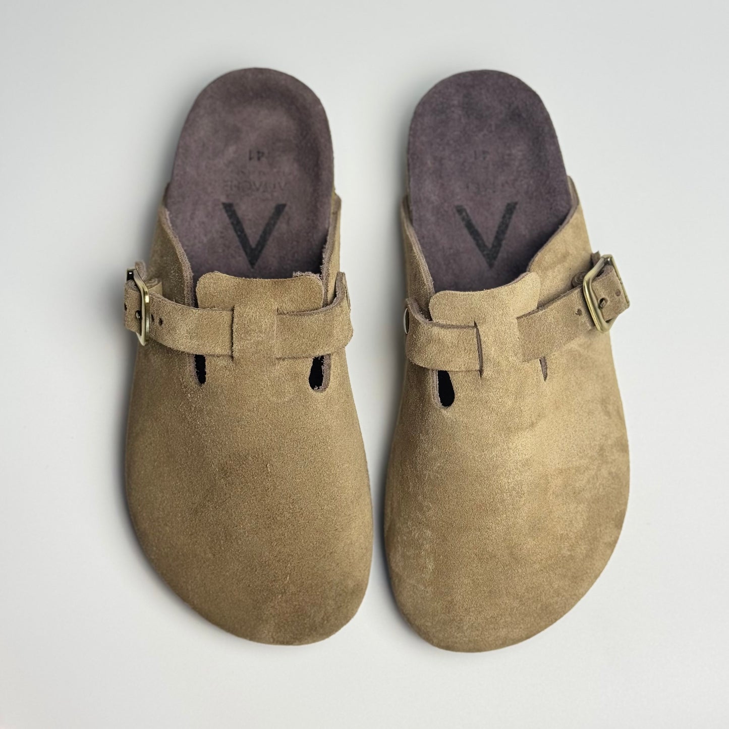Clogs Premium Genuine Leather Slip-on “Army Brown”