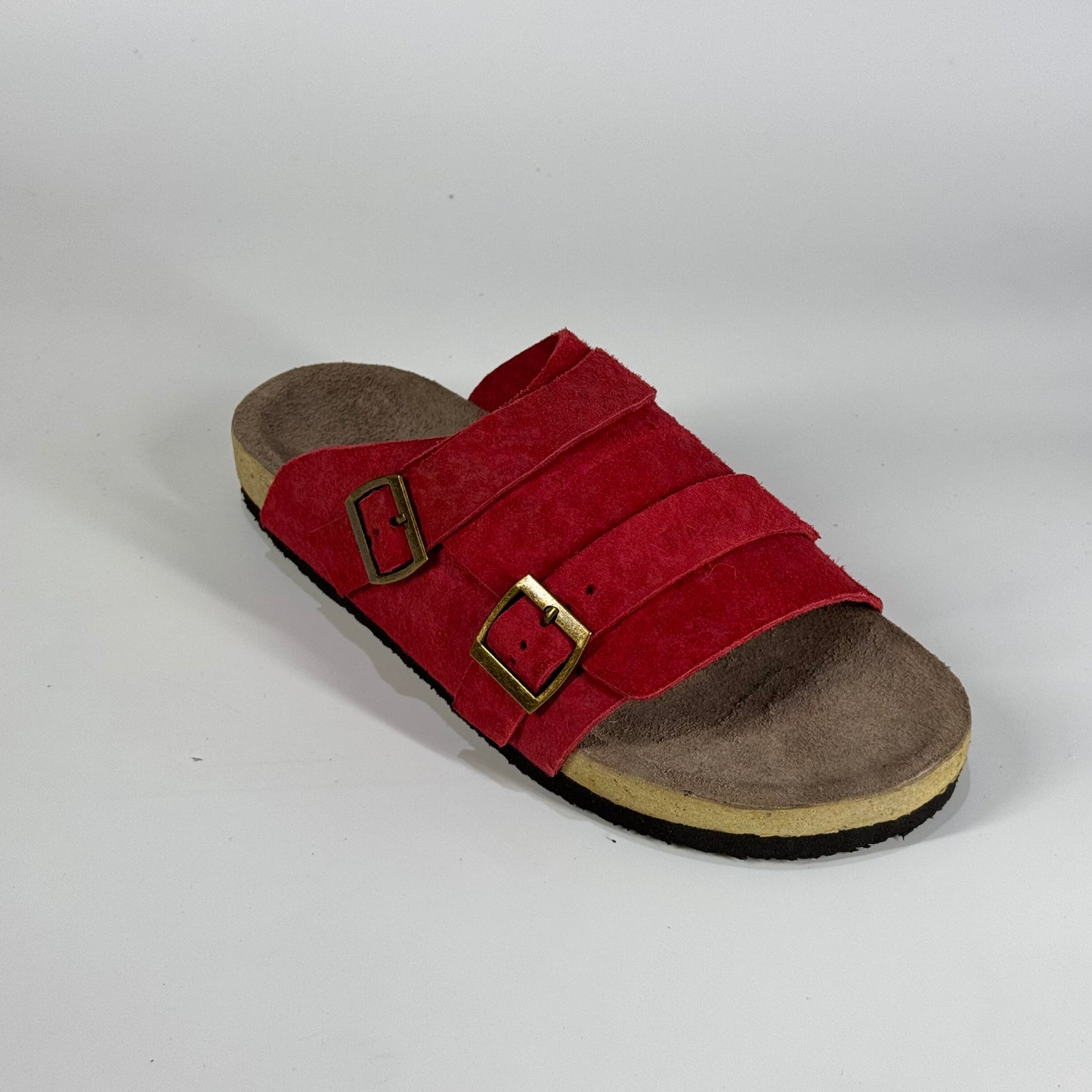 Size 44, 45 - Passeo Double Buckle Genuine Leather Slip-on "Dried Rose"