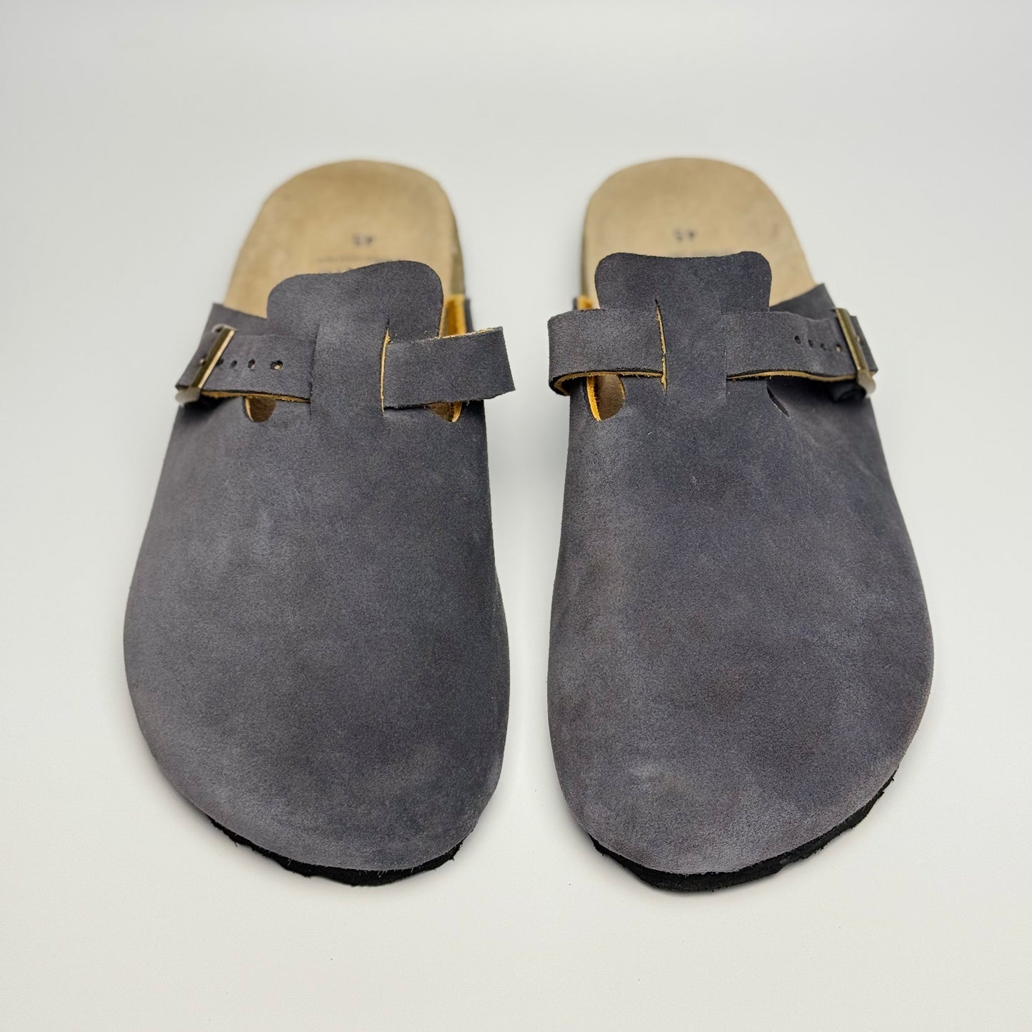 Clogs Premium Genuine Leather Slip-on “Midnight Gray”
