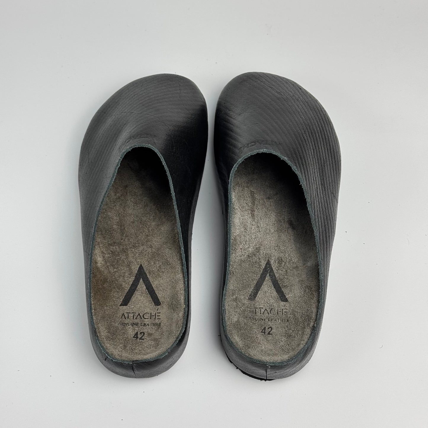 Premium Mule Genuine Suede Leather “Black Tumbled”