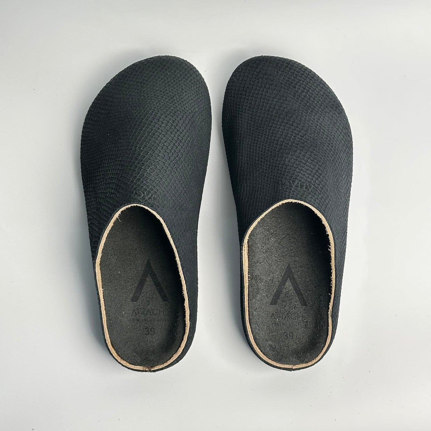 Size 39 LAST PAIR - Mule Dragon Skin “Black” Limited Ed - Genuine Leather SALE