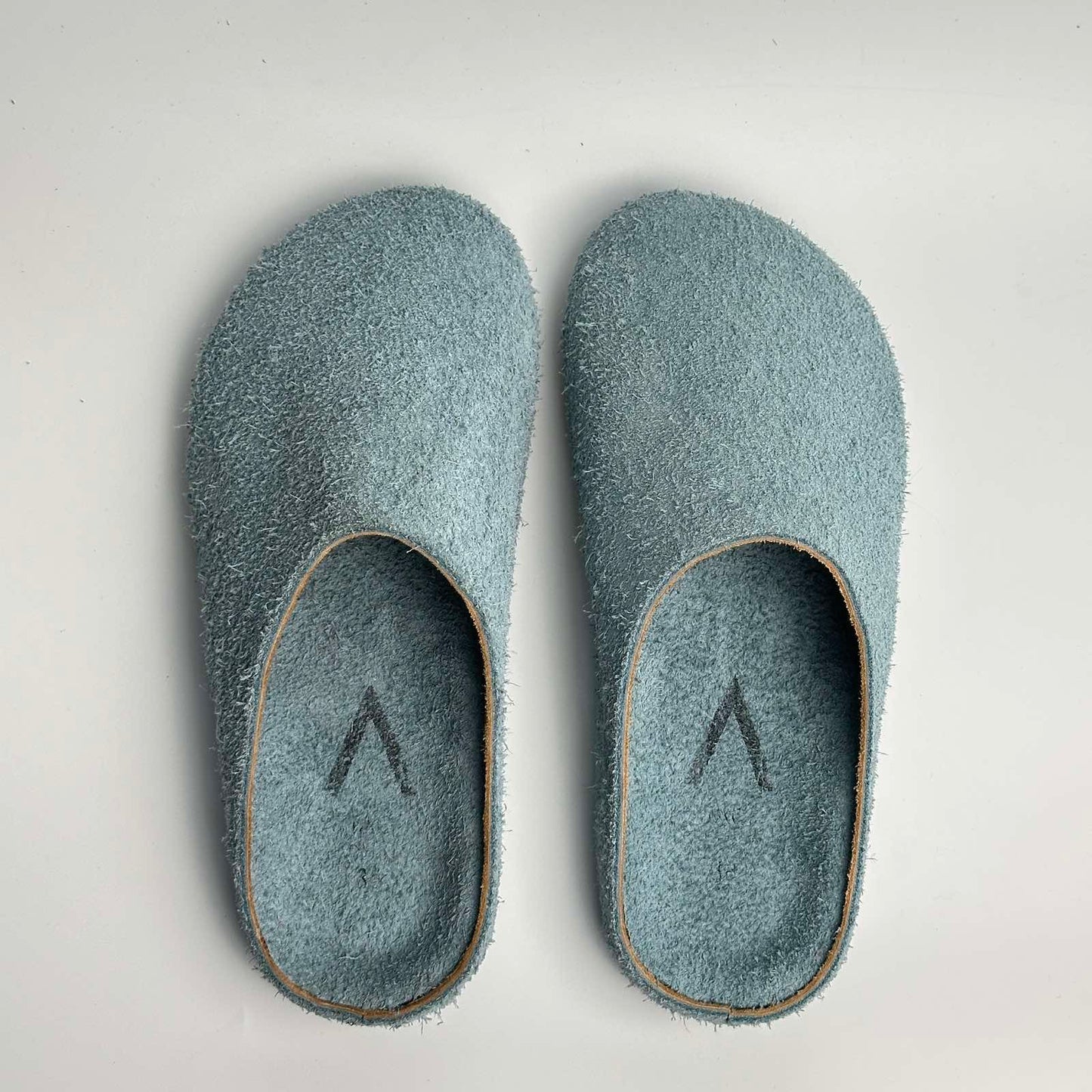 Size 37 Last Pair - Premium Mule Genuine Suede Leather “Vintage Aqua Limited” SALE