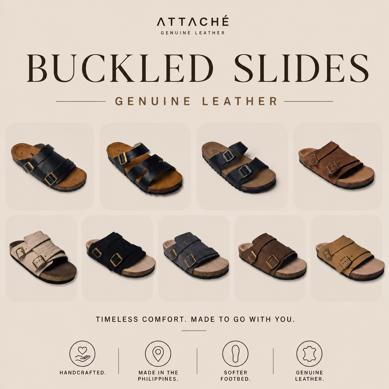 Genuine Leather Passeo Double Buckle