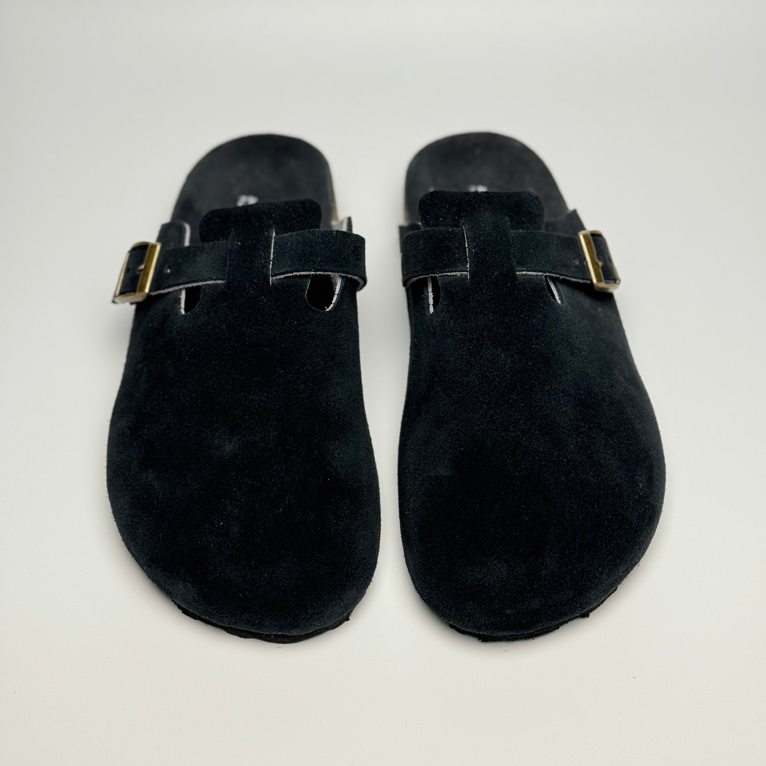 Clogs Genuine Leather Suede "Blackout"