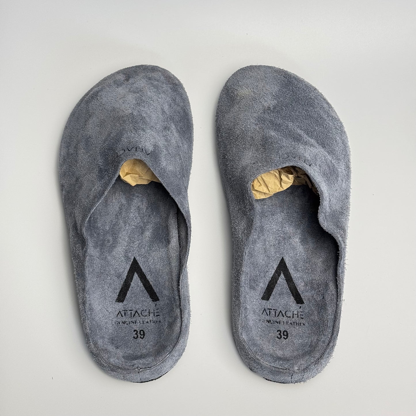 Mule Soft Suede Leather “Spruce Blue”