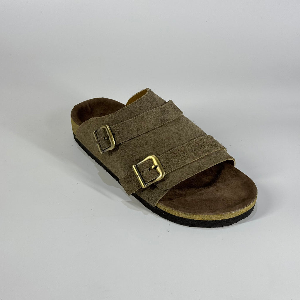 LAST CHANCE SALE: Passeo Double Buckle Genuine Leather "Army Green”