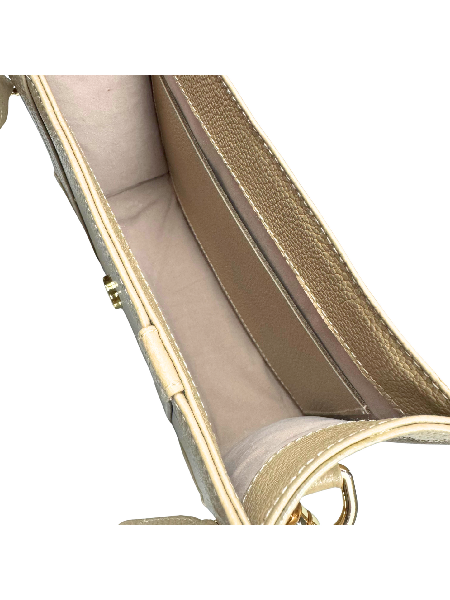 Attaché Case LX – Dual Strap Genuine Leather Bag in Beige