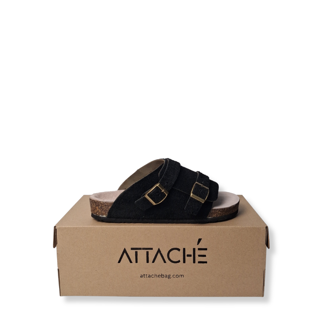 Passeo Double Buckle 2026 "Black Suede"