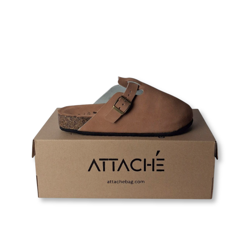 Clogs Tan Suede Leather