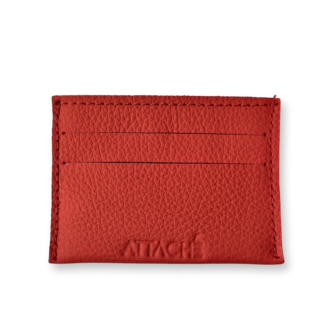 Slimslip Genuine Leather Card and Bill Holder in Red