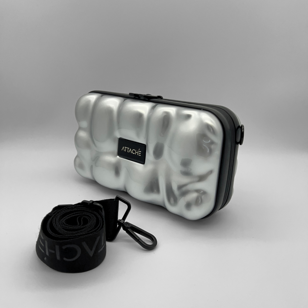 Silver Bubble Mini Luggage Bag