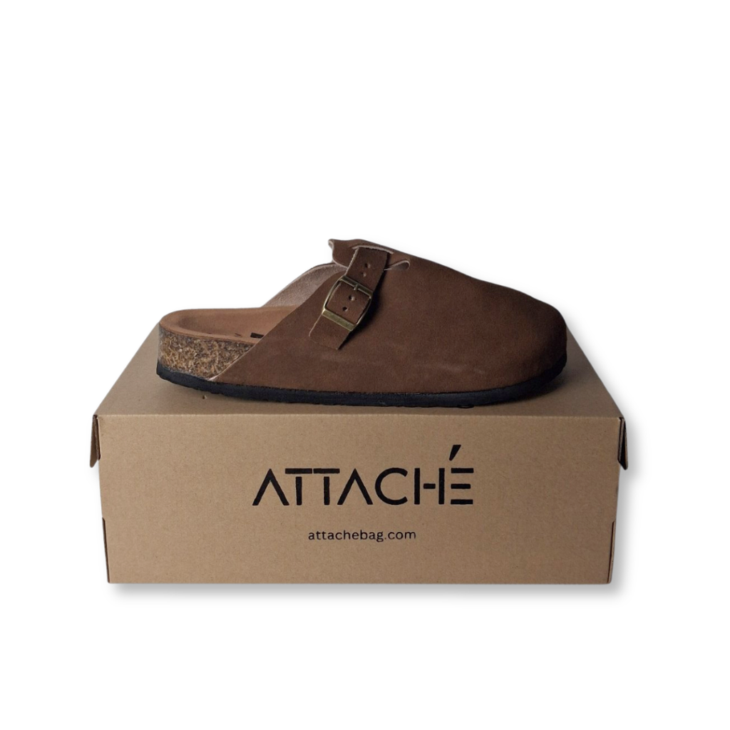 Clogs Mocha Suede Leather