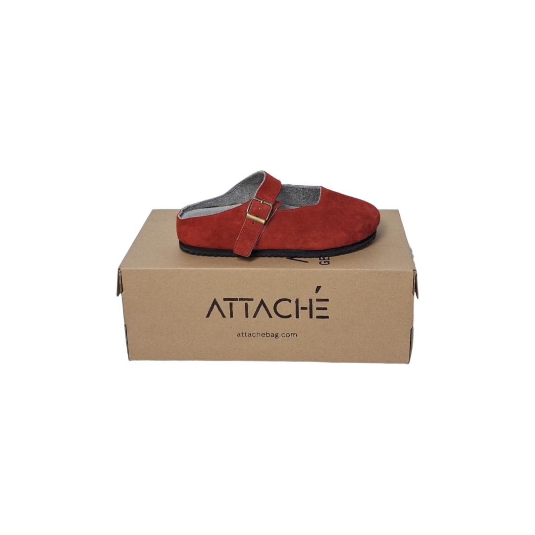 MJ Clogs V2 Non-Slip Scarlet Red Suede Leather