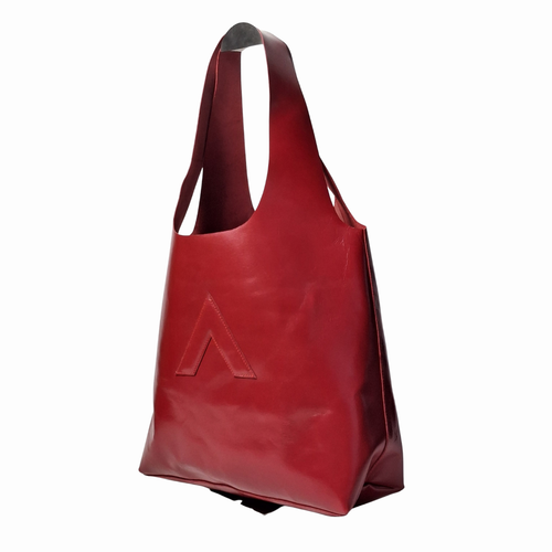 Arch Sack Genuine Leather Tote - Crumpled Scarlet