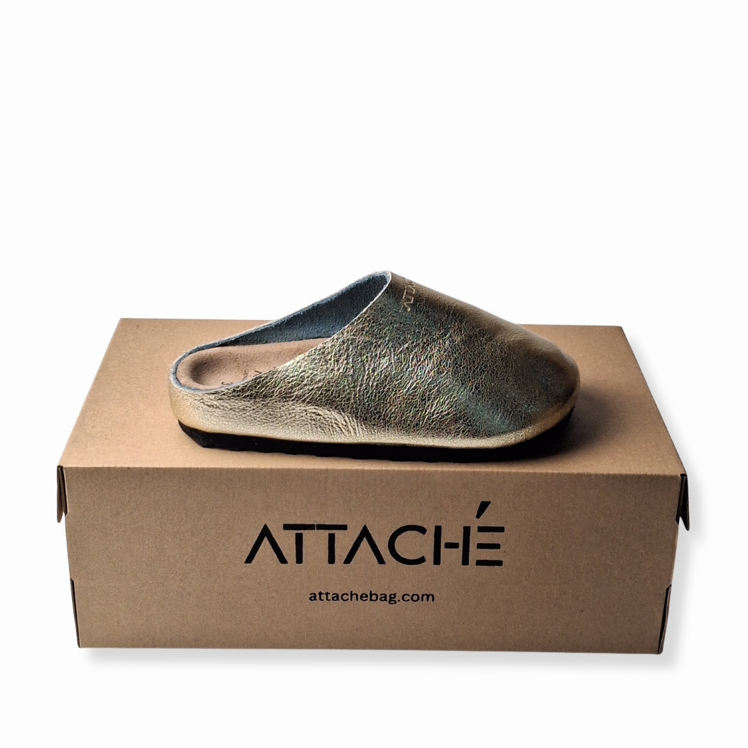 SIZE 35 ONLY: Gold V2 MULE Genuine Bovine Leather