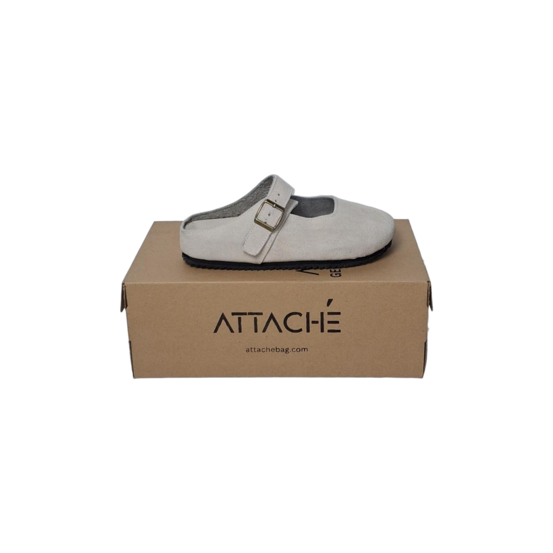 MJ Clogs V2 Non-Slip OffWhite Suede Leather