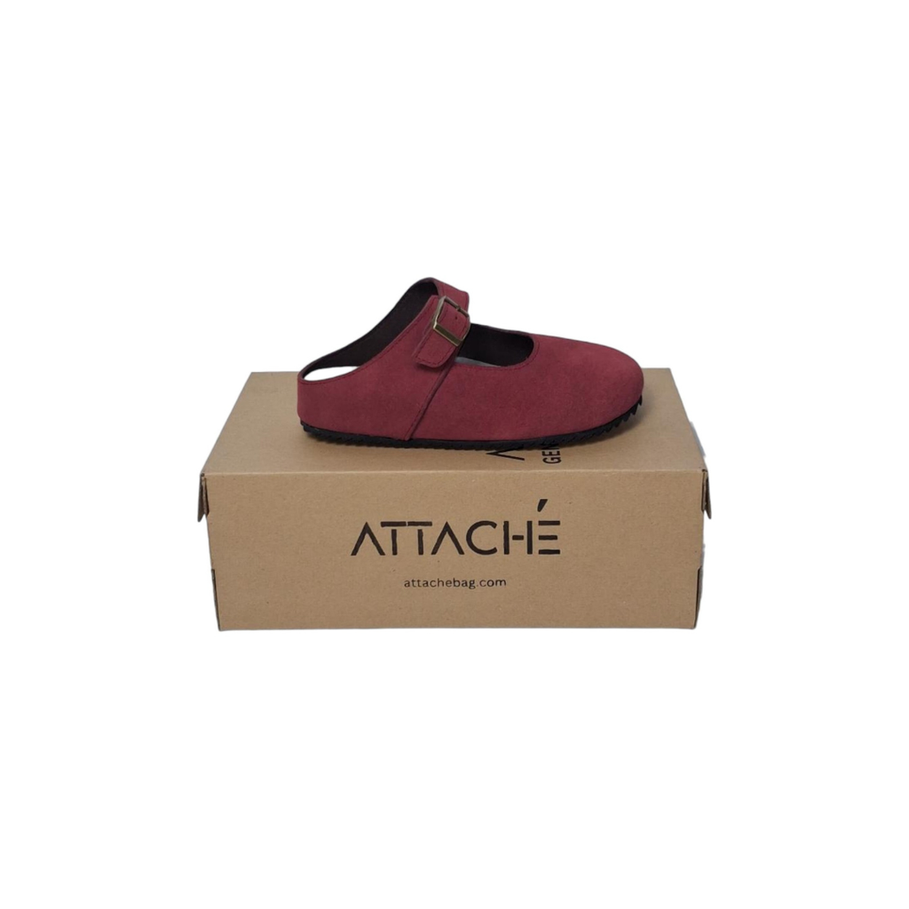 SALE: MJ Clogs V2 Non-Slip Crimson Red Suede Leather