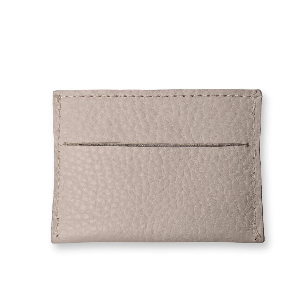 Slimslip Genuine Leather Card and Bill Holder in Cloud White