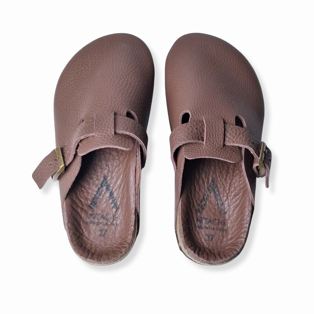 SIZE 37 ONLY: Choco Clogs Genuine Full Grain Leather