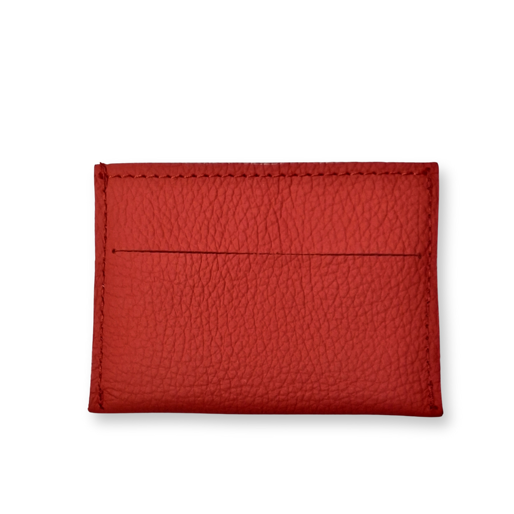 Slimslip Genuine Leather Card and Bill Holder in Red