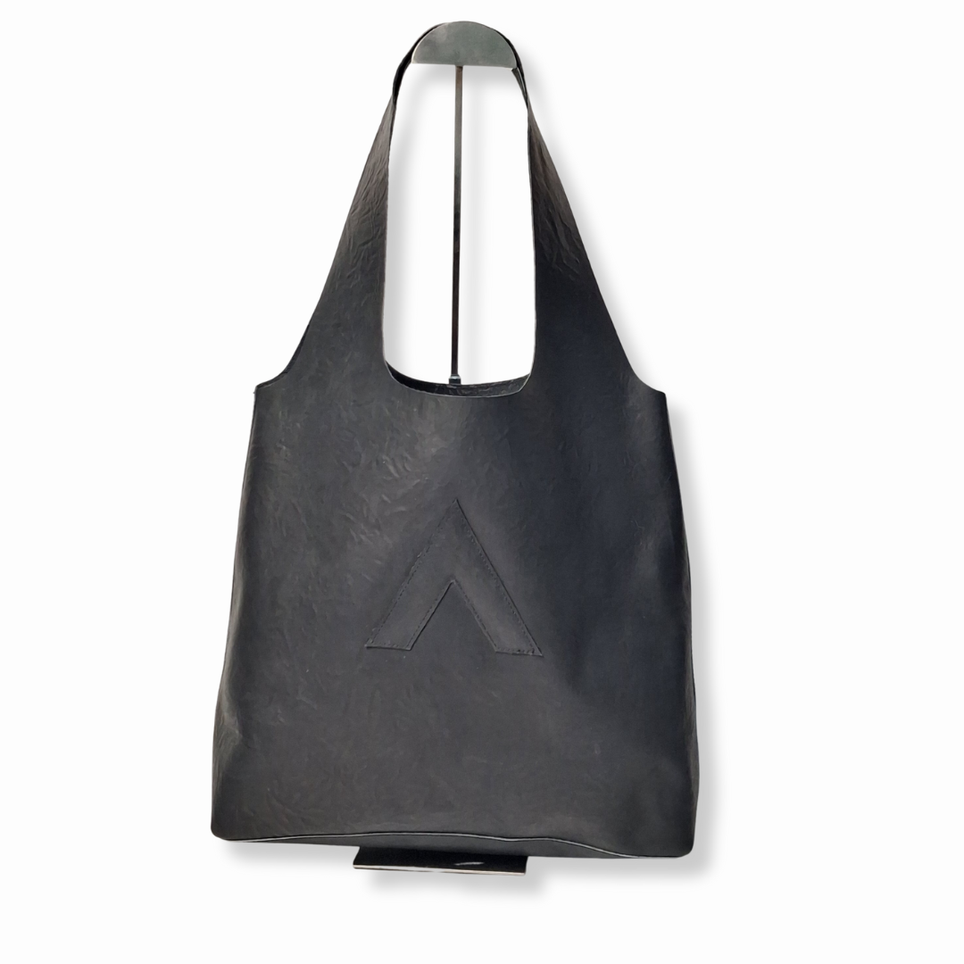 Arch Sack Genuine Leather Tote - Crumpled Black
