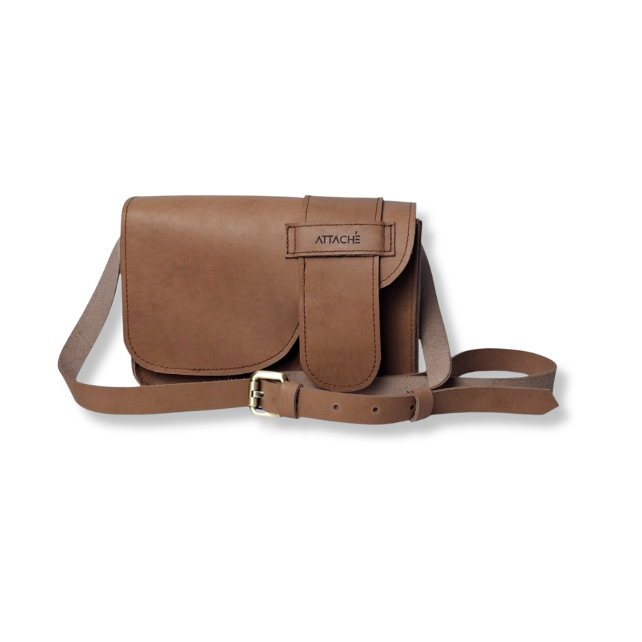 Attaché Latch Mini in Old Tan Napa Leather