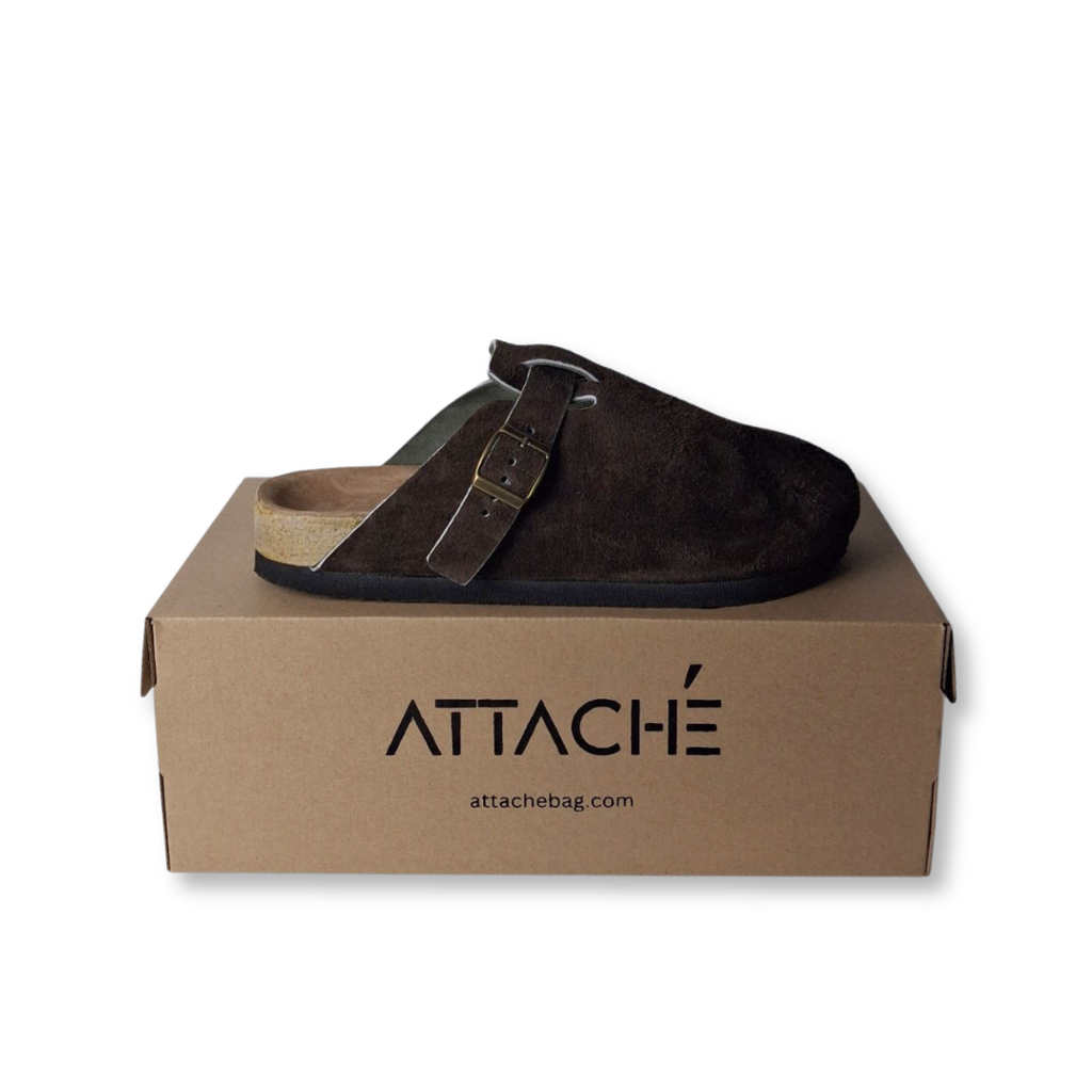 Clogs Dark Mocha Suede Leather