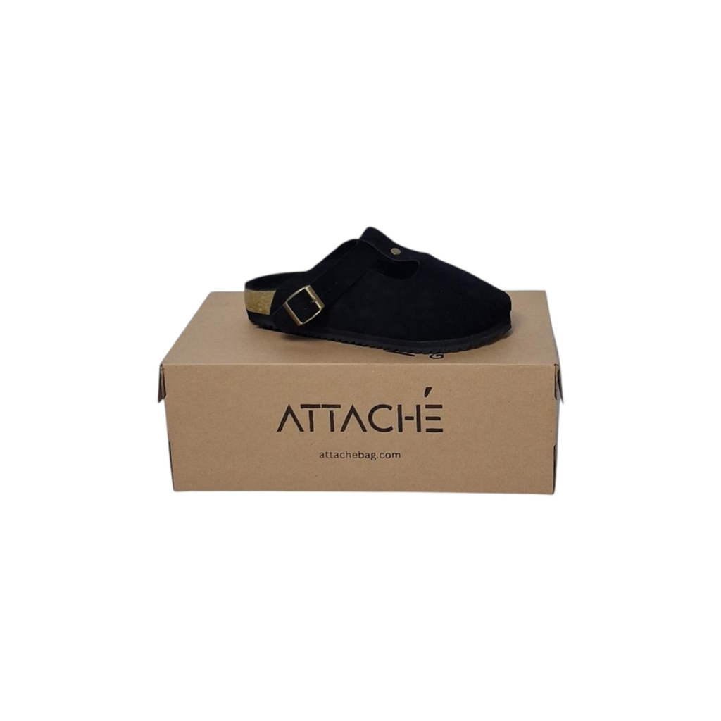 MJ Clogs V3 Non-Slip All Black Suede Leather